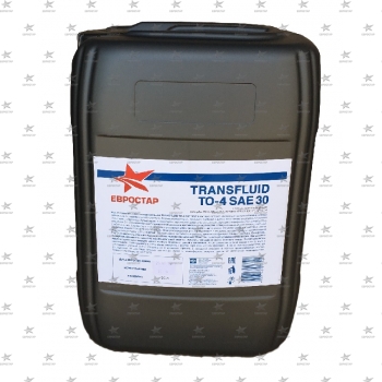 ЕВРОСТАР TRANSFLUID TO-4 SAE 30 (20л) CAT TO-4, Komatsu KES 07.868.1 трактр трансмис гидравл -36С