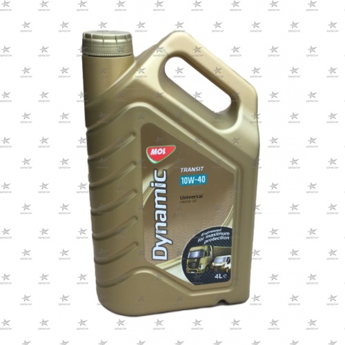 MOL DYNAMIC TRANSIT 10W-40 (4л) CI-4/SL, MAN M3275, MB 228.3 масло моторное полусинтетическое -39C