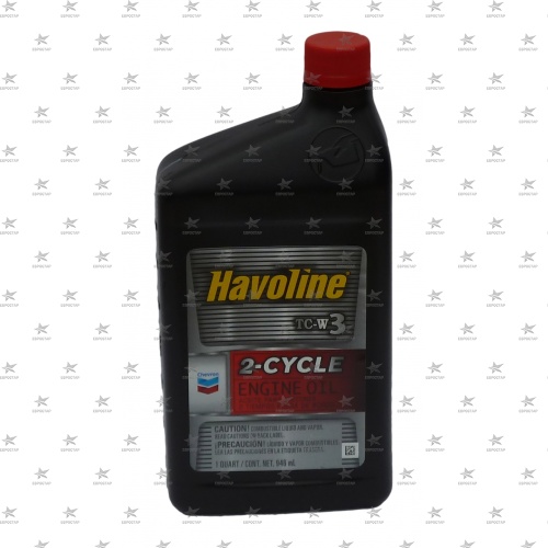 CHEVRON HAVOLINE 2-CYCLE MOTOR OIL (0,946л) TC-W3 масло моторное двухтактное для мототехники 1:50