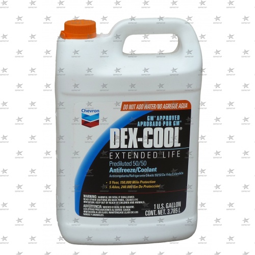 CHEVRON HAVOLINE DEX-COOL Extented Life Antifreeze 50/50 (3,785 л) антифриз (красно-оранжевый)